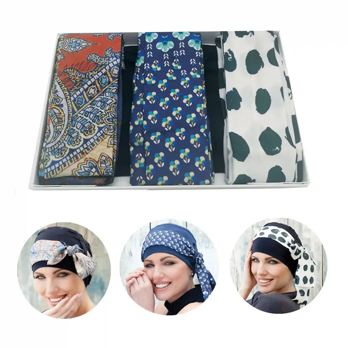 Gift Box Arial: 1 Cap+ 3 Scarves