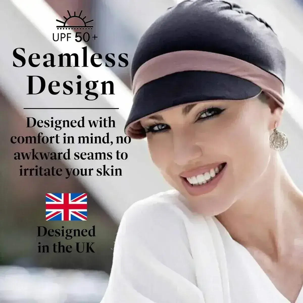 Katia Black & Lilac | Reversible Cap view 3