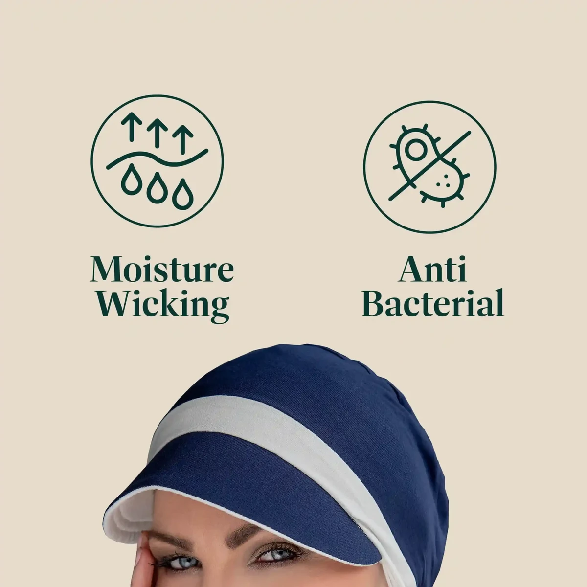 Katia Navy & White | Reversible Cap view 5