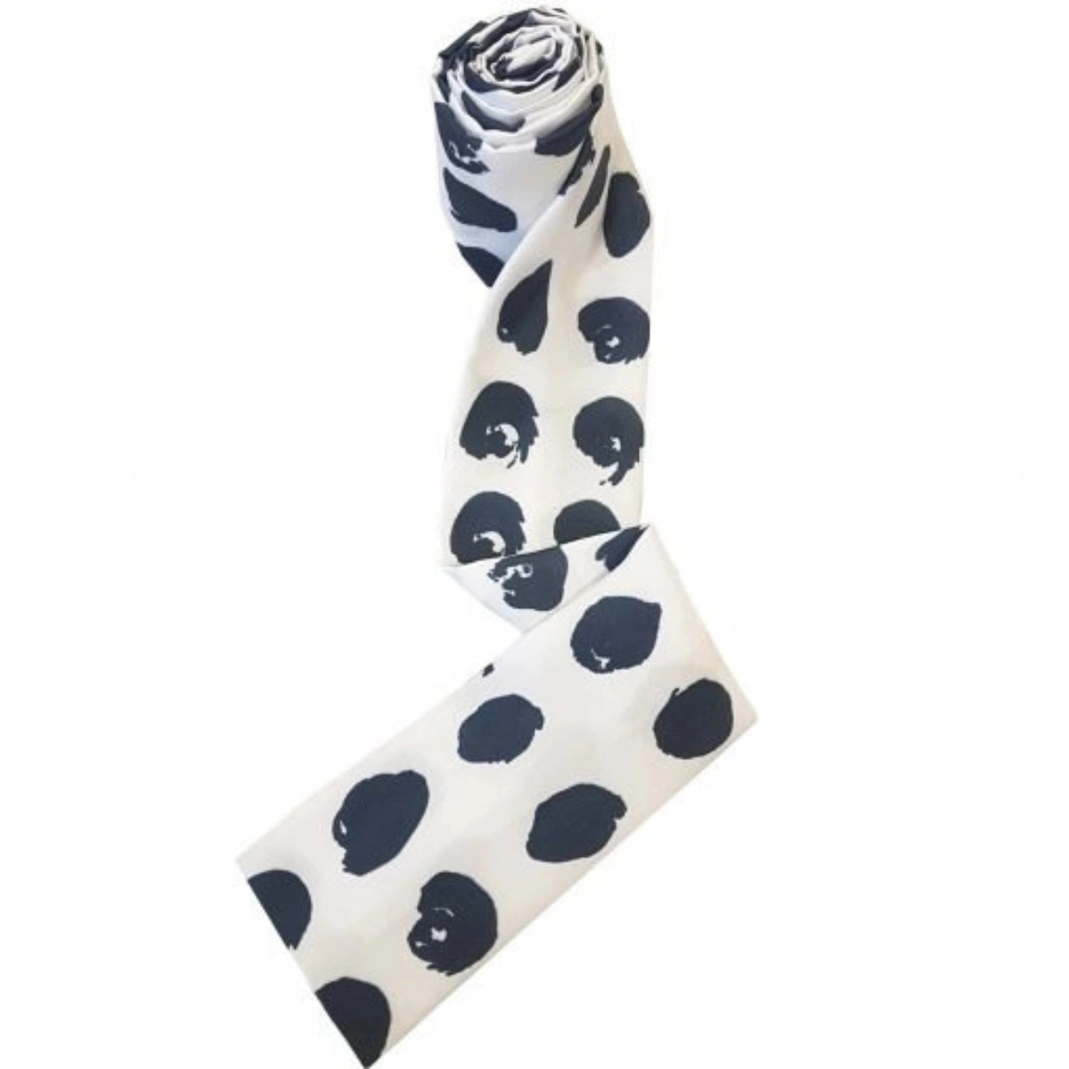 Navy White Polka Dot