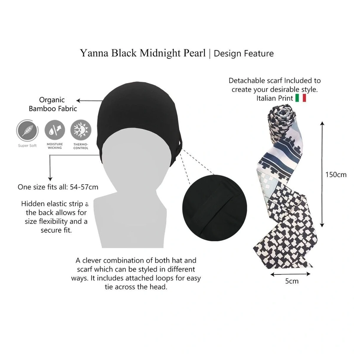 Yanna Black Midnight Pearl view 5